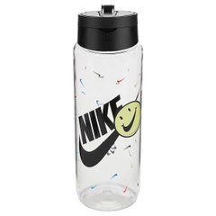 Бутылка Nike TR RENEW RECHARGE STRAW BOTTLE 24 OZ грфическая прозрачная, черная Уни 709 мл 00000025301
