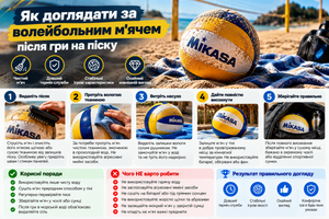 Как ухаживать за волейбольным мячом после игры на песке