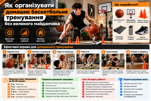 Как организовать домашнюю баскетбольную тренировку без большой площадки