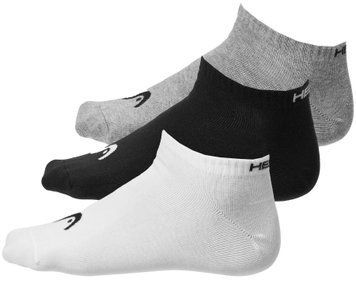 Шкарпетки Head ALL SPORTS TRAINING SNEAKER 3P сірий, білий, чорний Чол  701229018-004