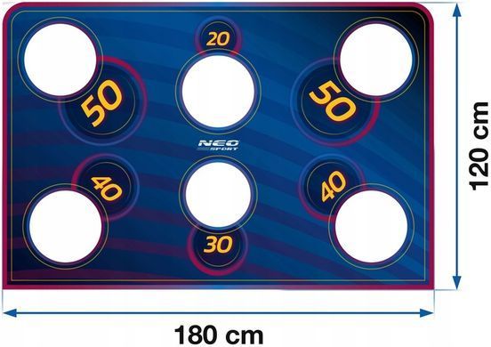 Мишень для футбольных ворот Neo-Sport NS-1474 180 х 120 см, синяя 1474