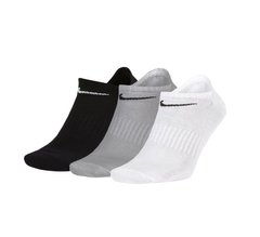 Шкарпетки Nike U NK EVERYDAY LTWT NS 3PR чорний, білий, сірий Уні 34-38 00000007758