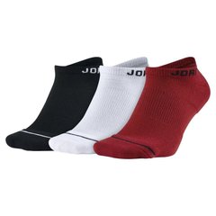 Шкарпетки Nike U JORDAN EVERYDAY MAX NS 3PR чорний, білий, червоний Уні 46-50 00000009204