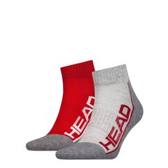 Шкарпетки Head PERFORMANCE QUARTER 2PPK UNISEX червоний, сірий Уні 35-38 00000007646
