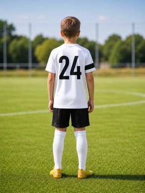 Детская футбольная форма X2 League (футболка+шорты), размер S (белый/черный) DX2001WT/BK