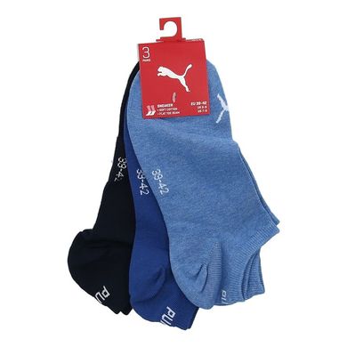 Шкарпетки Puma UNISEX SNEAKER PLAIN 3P синій Уні 35-38 00000009589