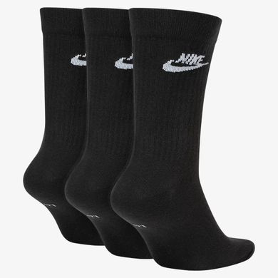Шкарпетки Nike U NK NSW EVRY ESSENTIAL CREW 3PR чорний Уні 34-38 00000009186