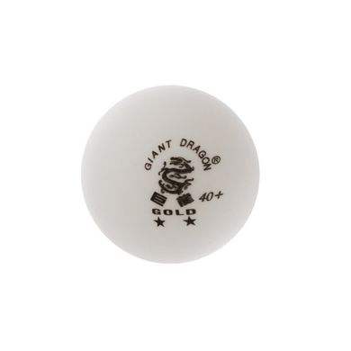 М'ячі для настільного тенісу Giant Dragon Gold Star** MT-6561 (6 шт.), білі MT-6561-W