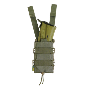 Жорсткий посилений тактичний підсумок KIBORG GU Single Mag Pouch Khaki k4055