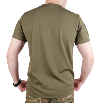 Футболка Kiborg Tactical Coolpass хаки с велкро панелями для шевронов (k1311-M) k1311-M