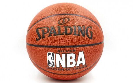 М'яч баскетбольний PU №7 SPALD BA-4256 NBA SILVER BA-4256