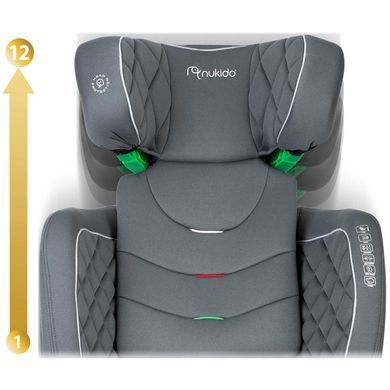 Автокрісло Nukido Louis ISOFIX 15-36 кг, сіре 710001