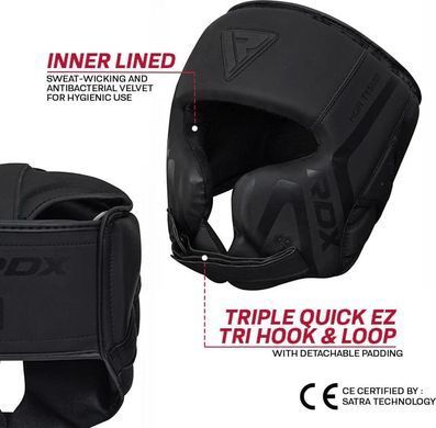 Шолом RDX HEAD GUARD T15 чорний L HGR-T15MB