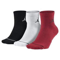 Шкарпетки Nike U JORDAN EVERYDAY MAX ANKL 3PR чорний, білий, червоний Уні 38-42 00000014352