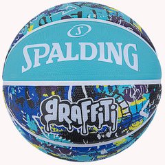 М'яч баскетбольний Spalding Graffitti блакитний, мультиколор Уні 7 00000021025