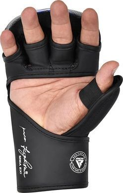 Боксерські рукавиці RDX GRAPPLING GLOVES SHOOTER IMMAF-1 чорний, синій XXL GSR-IMF-1U