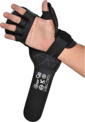 Боксерські рукавиці RDX GRAPPLING GLOVES SHOOTER IMMAF-1 чорний, синій XXL GSR-IMF-1U