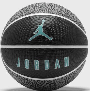М'яч баскетбольний Nike JORDAN PLAYGROUND 2.0 8P DEFLATED BLACK/WHITE/WHITE/CLEAR JADE size 5 J.100.8255.016.05