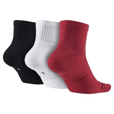 Шкарпетки Nike U JORDAN EVERYDAY MAX ANKL 3PR чорний, білий, червоний Уні 38-42 00000014352