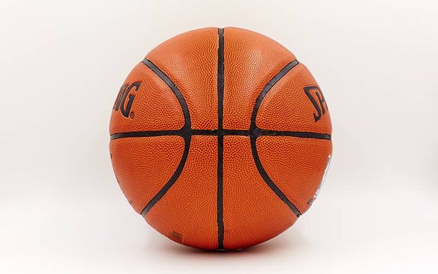 Мяч баскетбольный PU №7 SPALD BA-5472 NBA SILVER  BA-5472
