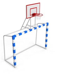 Ворота для міні-футболу і гандболу з баскетбольним щитом SS00409