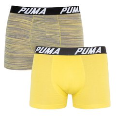 Труси-боксери Puma SPACEDYE STRIPE BOXER 2P сірий, жовтий Чол XL 00000009269
