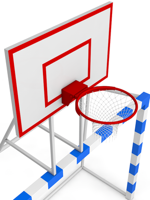 Ворота для міні-футболу і гандболу з баскетбольним щитом SS00409 SS00409