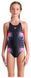 Купальник для девочек Arena RHYTHM SWIMSUIT V BACK L черный, розовый Дет 164 см 00000035940 фото 1