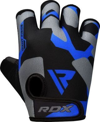 Тренировочные перчатки RDX GYM GLOVES SUMBLIMATION F6 черный, синий, серый XXL (WGS-F6U) 00000041885