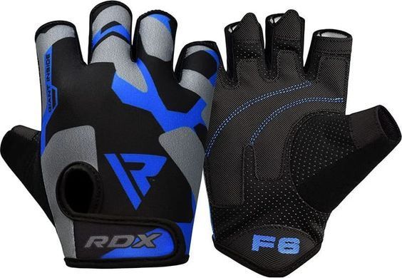 Тренировочные перчатки RDX GYM GLOVES SUMBLIMATION F6 черный, синий, серый XXL (WGS-F6U) 00000041885