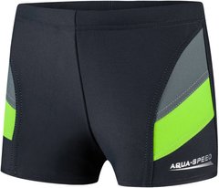 Плавки-боксери для хлопців Aqua Speed ​​ANDY 5601 чорний, сірий, зелений Діт 128см 00000015814