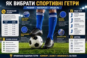 Все про спортивні гетри: як правильно підібрати розмір, матеріал і модель для футболу та інших видів спорту