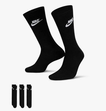 Шкарпетки Nike U NK NSW EVERYDAY ESSENTIAL CR чорний Уні  DX5025-010