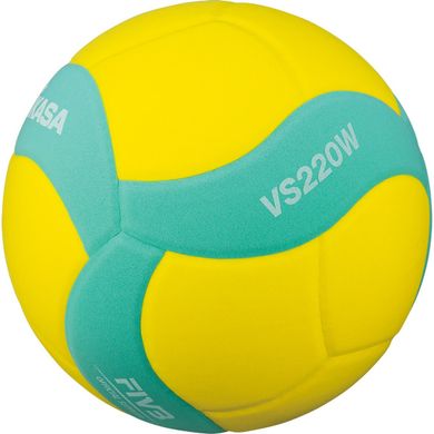 Мяч волейбольный детский Mikasa VS220W желто-зеленый, размер 5 VS220W-V-G