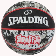 М'яч баскетбольний Spalding Graffiti Ball сірий, чорний Уні 7 00000021033