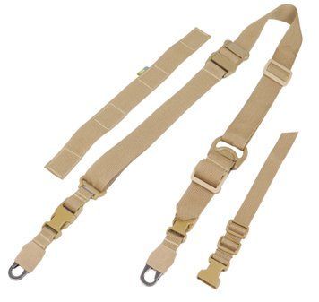 Ремінь 2-точковий Kiborg Gun Sling G-2 з пряжкою швидкого регулювання Triple-X Coyote k8014