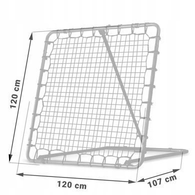 Сетка тренировочная для футбола Neo-Sport NS-1490 Rebounder 120 x 120 х 107 см, черные 1490