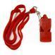 Свисток арбітра пластиковий зі шнурком Meta Whistle plastic classic with lanyard червоний Уні OFSM 1030001203 фото 2