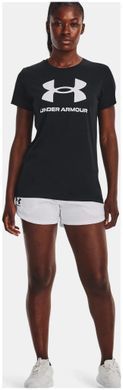 Футболка UA W SPORTSTYLE LOGO SS чорний Жін MD 00000035589