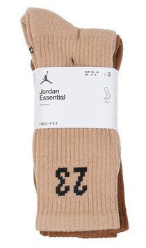 Шкарпетки Nike Nike U J ESSENTIAL CREW 3PR - 144 білий, коричневий, бежевий Уні 46-50 DA5718-901