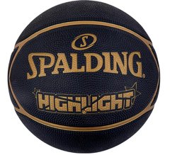 М'яч баскетбольний Spalding Highlight чорний, золотий Уні 7 00000024527