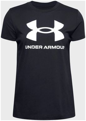 Футболка UA W SPORTSTYLE LOGO SS чорний Жін MD 00000035589