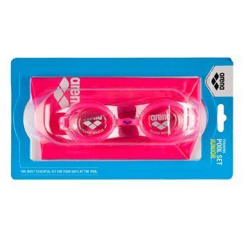 Комплект (очки+шапочка) Arena POOL JR SET фуксия, белый детские OSFM 92423-092