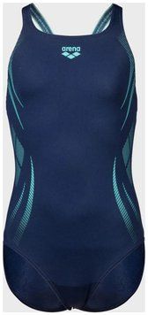 Купальник закритий для дівчат Arena POSEIDONIA SWIMSUIT SWIM PRO B синій Діт  00000037438