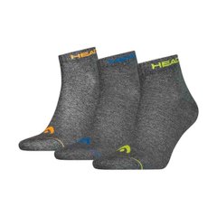 Шкарпетки Head QUARTER 3PPK UNISEX темно-сірий Уні 35-38 00000011725