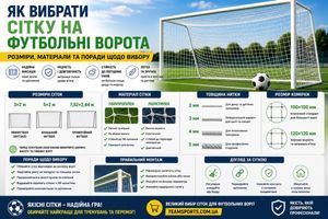 Як вибрати сітку на футбольні ворота: розміри, матеріали та поради щодо вибору