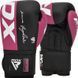 Боксерські рукавиці RDX BOXING GLOVES REX F4 чорний, рожевий 12 унцій BGR-F4P фото 1