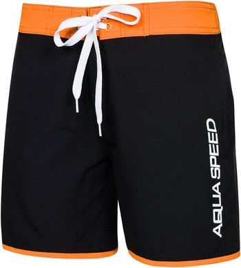 Плавки-шорти для хлопців Aqua Speed ​​EVAN JUNIOR 7531 чорний, помаранчевий Діт 152-146см 00000017382