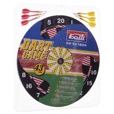Дартс Baili BL-67325 с двусторонней мишенью 43 см (17") и 6 стальными дротиками BL-67325