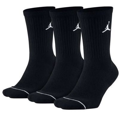 Шкарпетки NIKE U J ED CUSH POLY CREW 3PR 144 чорний Уні M DX9632-010